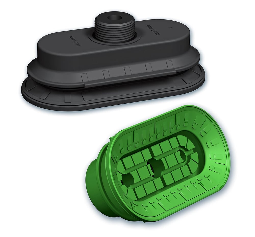 Oblong Suction Cup with 1.5 Bellows, 30x65 to 70x140 mm, COBC series – Hochleistungs-Saugbecher, C-Serie von Coval
