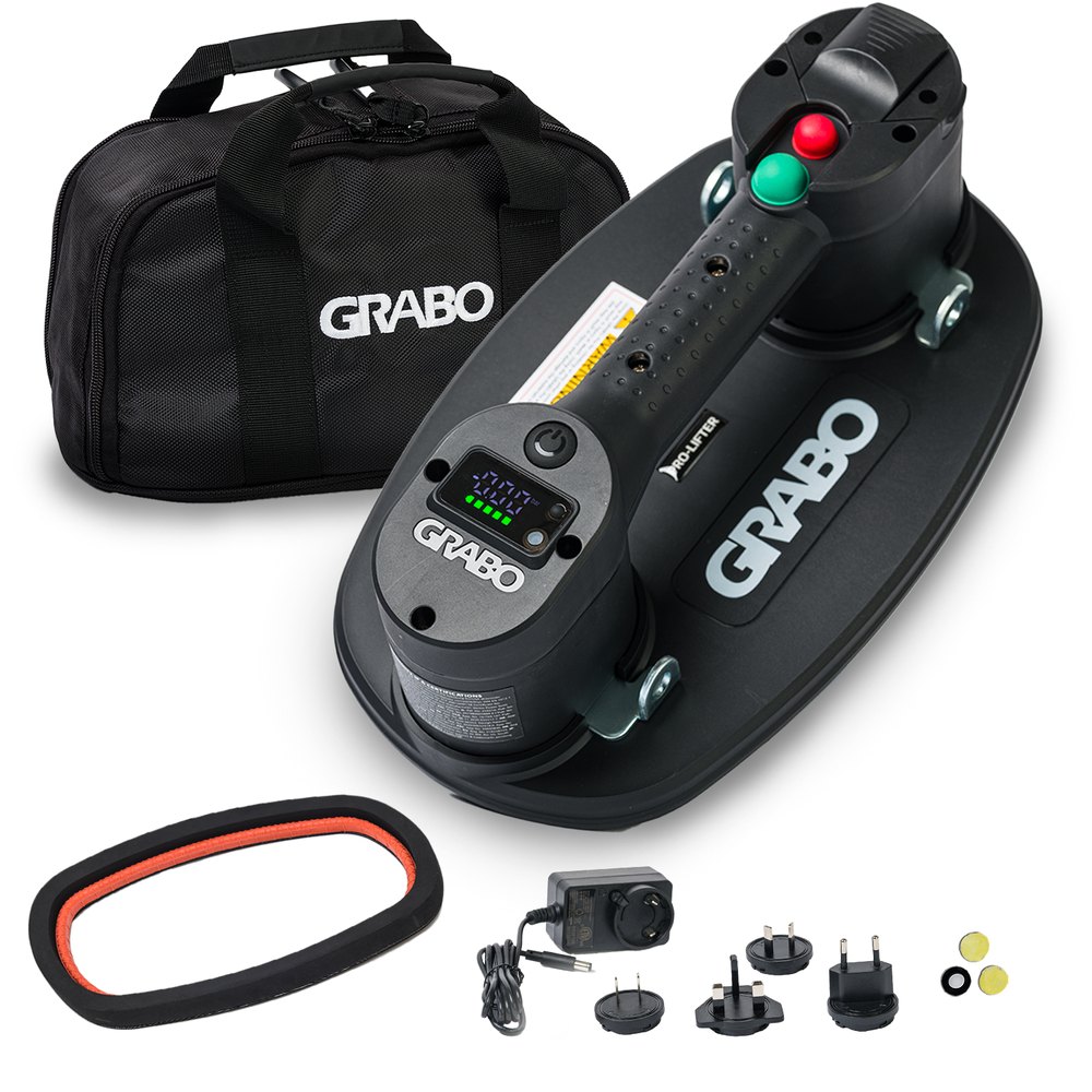 GRABO Pro Lifter 20 Suction Cup, 375 lb, Tragbarer elektrischer Vakuum-Gripster, 20 L/min Pumpe, 375 lb von GRABO