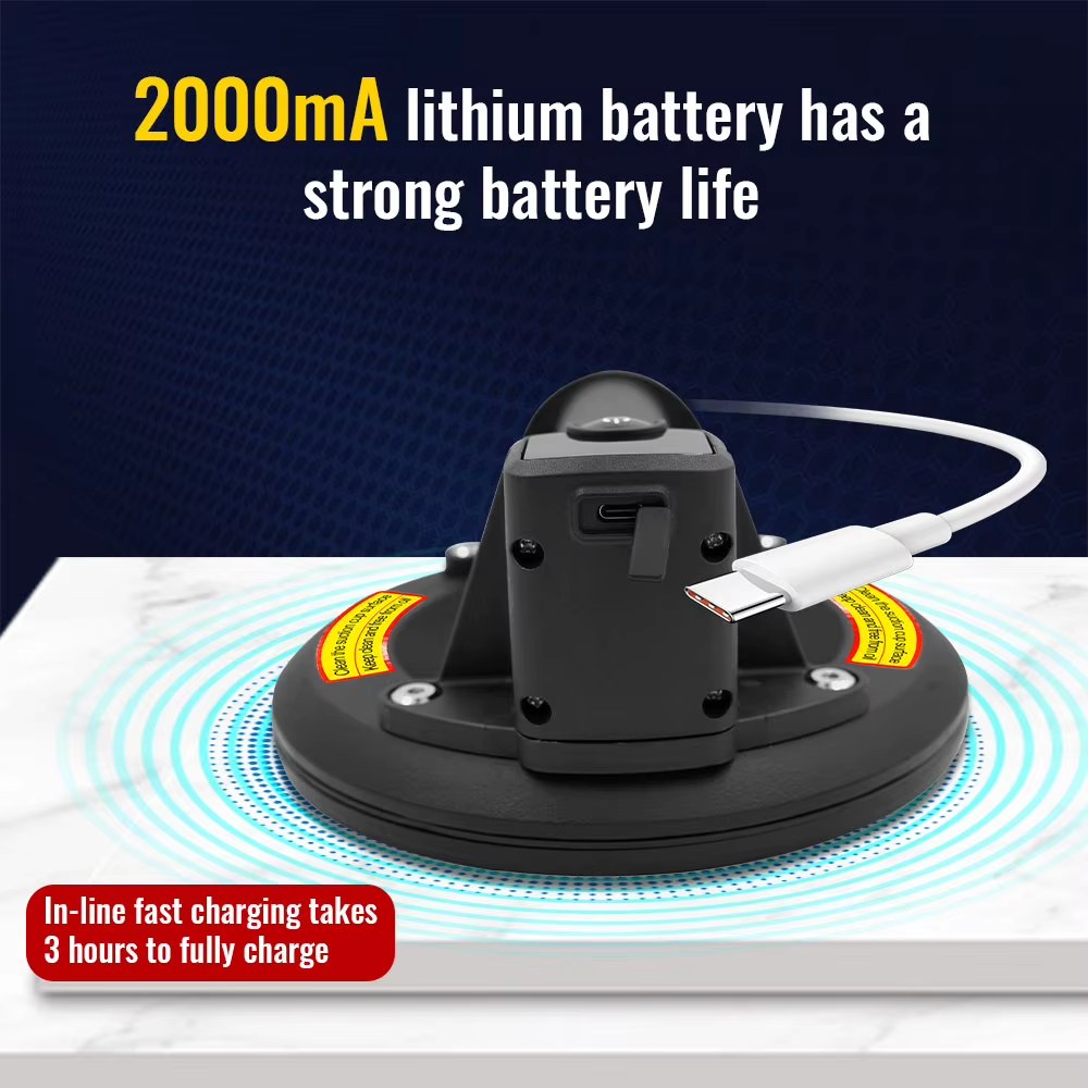 8-inch Electric Vacuum Suction Cup, 200 kg, Handgeführter Akku-Vakuumheber, runder Saugnapf, 8 Zoll (203 mm), 200 kg von OEM (China direct)