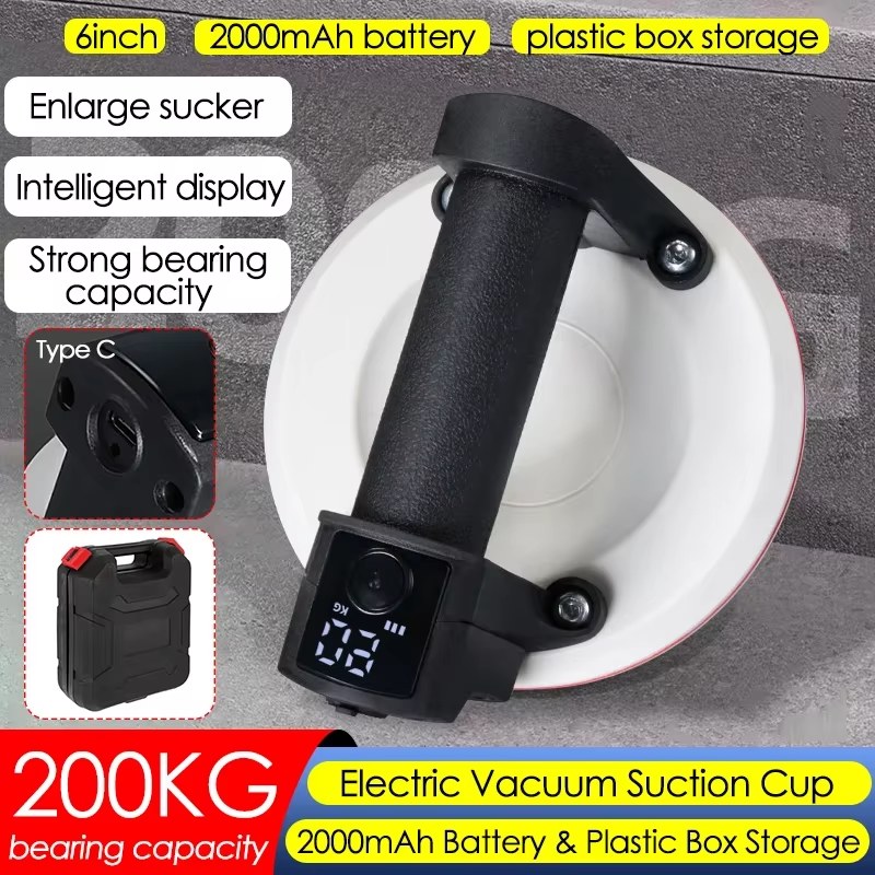 Smart Display 6inch Electric Vacuum Lifter, 200 kg (at $35.74), Mini-Akku-Vakuumheber, runder Saugnapf, 6 Zoll (152 mm), 200 kg von OEM (China direct)