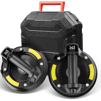 8 inch Electric Vacuum Glass Lifter Gripster, 260 kg, 4000mAh Battery, Handgeführter Akku-Vakuumheber, runder Saugnapf, 8 Zoll (203 mm), 260 kg von White-label OEM