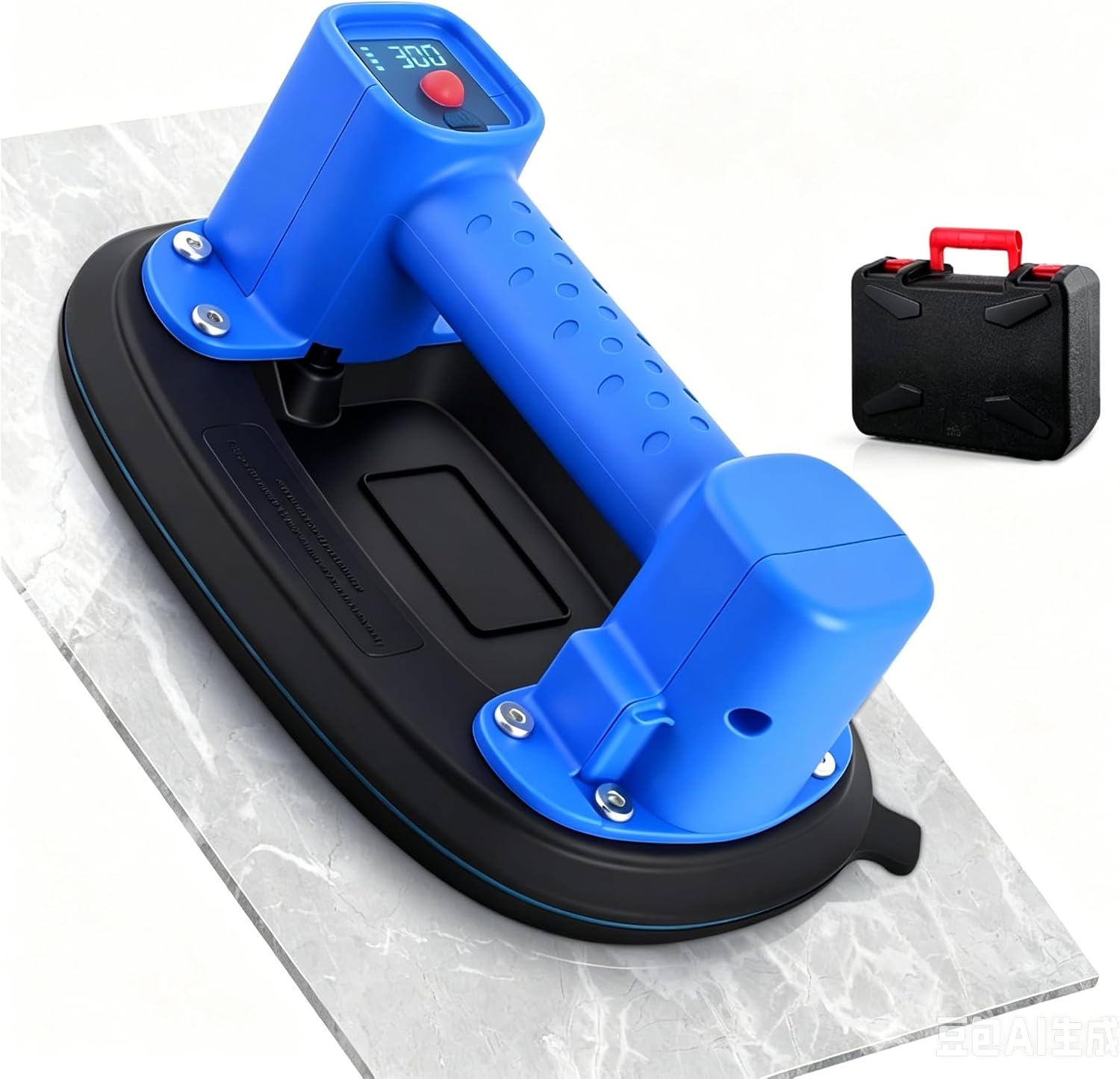 Electric Vacuum Suction Cup Gripster, 10in (25.5cm), 300 kg, Handgeführter Akku-Vakuumheber, ovaler Saugnapf, 10 Zoll (254 mm), 300 kg von White-label OEM