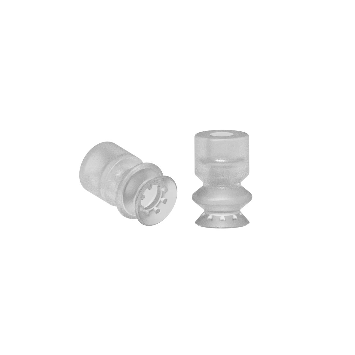 Bellows vacuum cup diam. 6 mm (1.5 bellows) silicone transparent – Balg Vakuumbecher sbf eine flexible Lippe 6mm 1___5balg von FIPA