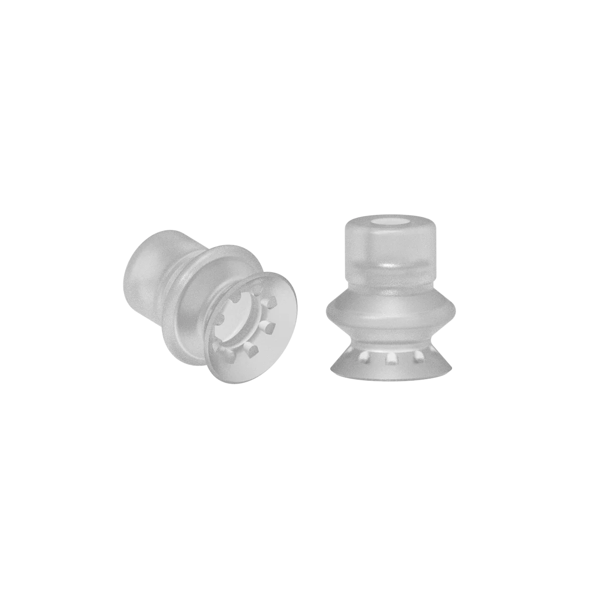 Bellows vacuum cup diam. 8 mm (1.5 bellows) silicone transparent – Balg Vakuumbecher sbf eine flexible Lippe 8mm 1___5balg von FIPA