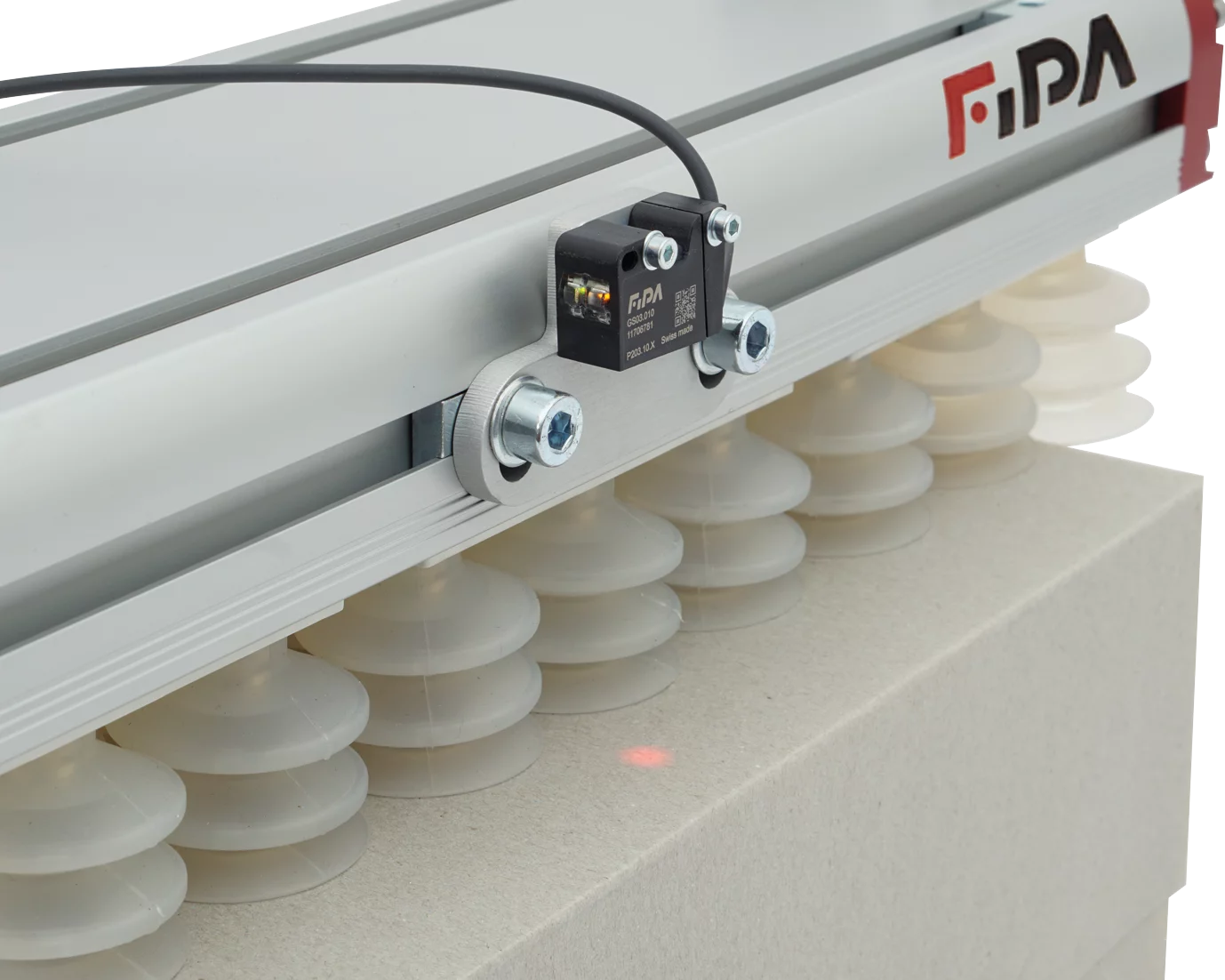 Sensor with sensor holder for area gripster FSG 130 – Sensor mit Sensorhalterung für den Bereich Gripster fsg von FIPA