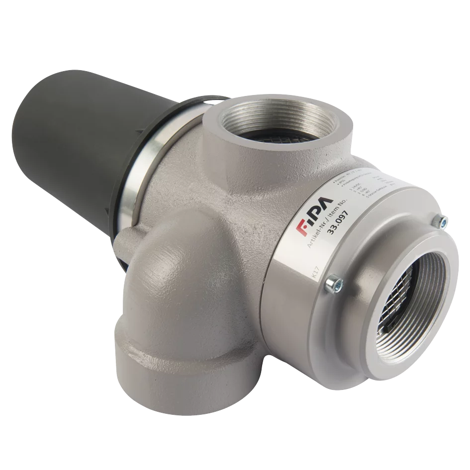 Change over valve vacuum / pressure nominal width: G2"=50,4 mm, material: Aluminium, Elektropneumatische Umschaltventile für Seitenkanalgebläse von FIPA