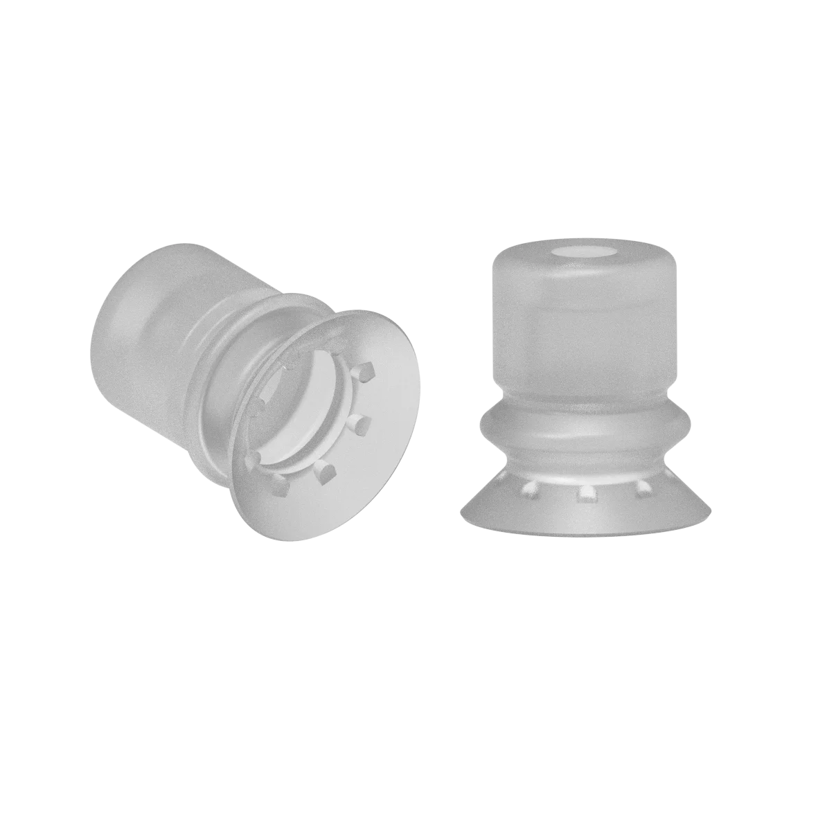 Bellows vacuum cup diam. 15 mm (1.5 bellows) silicone transparent – Balg Vakuumbecher sbf eine flexible Lippe 15mm 1___5balg von FIPA