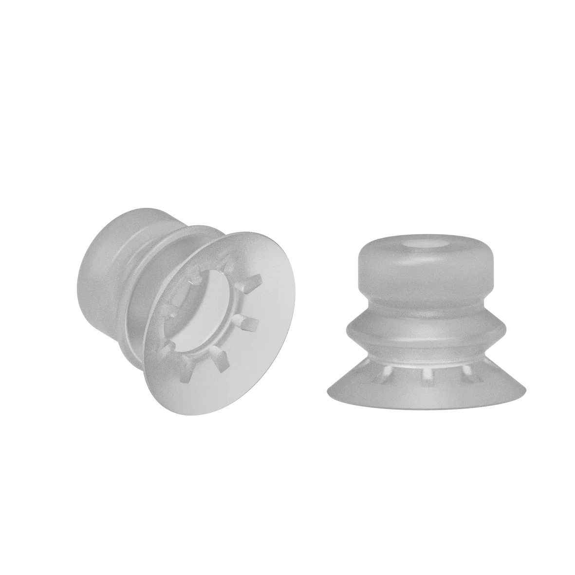 Bellows vacuum cup diam. 25 mm (1.5 bellows) silicone transparent – Balg Vakuum-Tasse sbf eine flexible Lippe 25mm 1__5Balg von FIPA