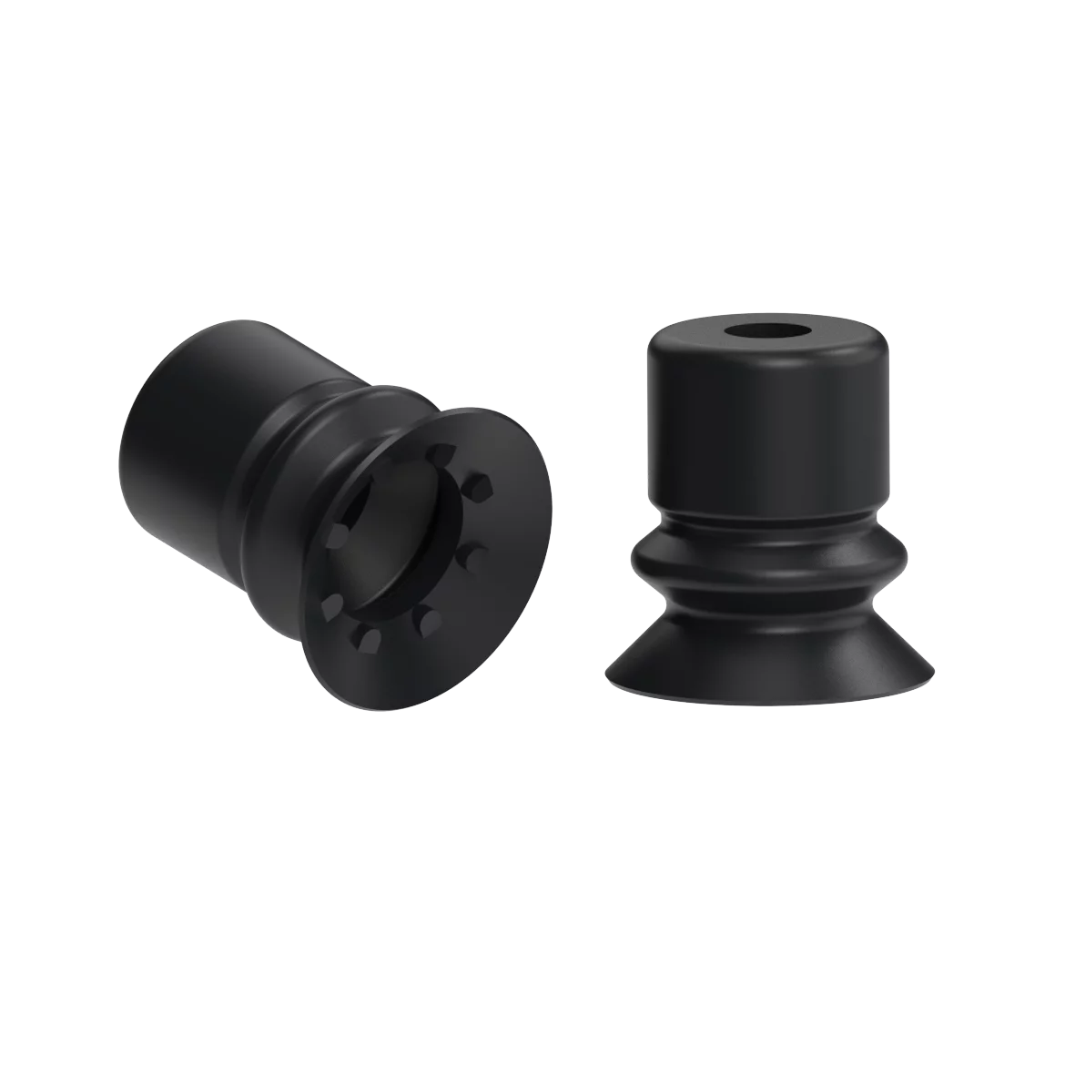 Bellows vacuum cup diam. 15 mm (1.5 bellows) silicone black, antistatic – Balg Vakuumbecher sbf eine flexible Lippe 15mm 1___5balg von FIPA